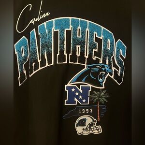 Carolina Panthers Men's Pro Standard Black Embroidered Applique T Shirt Size XL
